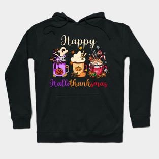 Happy Hallothanksmas Coffee Latte Hoodie